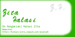 zita halasi business card